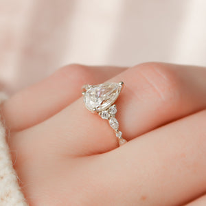 The Kristen Set With A 2 Carat Pear Lab Diamond