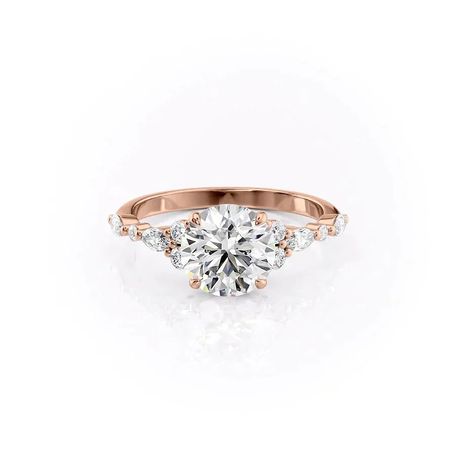 The Kristen Set With A 2 Carat Round Moissanite