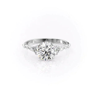 The Kristen Set With A 2.5 Carat Round Lab Diamond