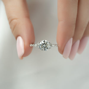 The Kristen Set With A Round Moissanite
