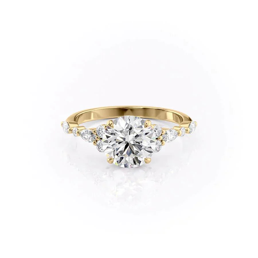 The Kristen Set With A 1 Carat Round Moissanite