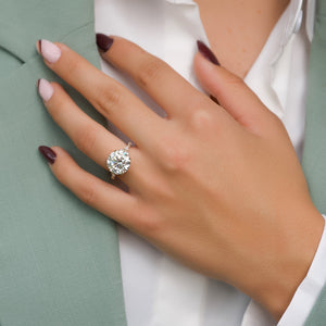 The Kristen Set With A 3 Carat Round Lab Diamond