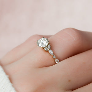 The Kristen Set With A 3 Carat Round Lab Diamond