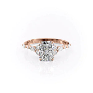 The Kristen Set With A 1.5 Carat Radiant Lab Diamond