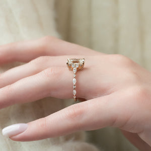 The Kristen Set With A 2.5 Carat Radiant Lab Diamond