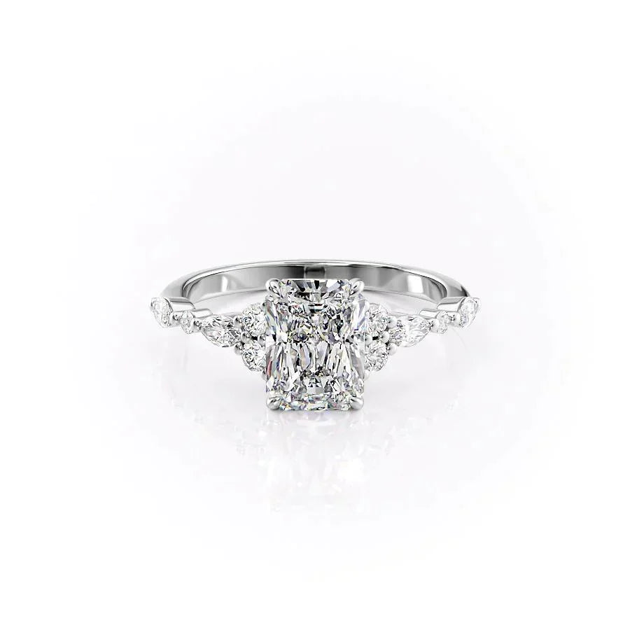 The Kristen Set With A 1.5 Carat Radiant Lab Diamond