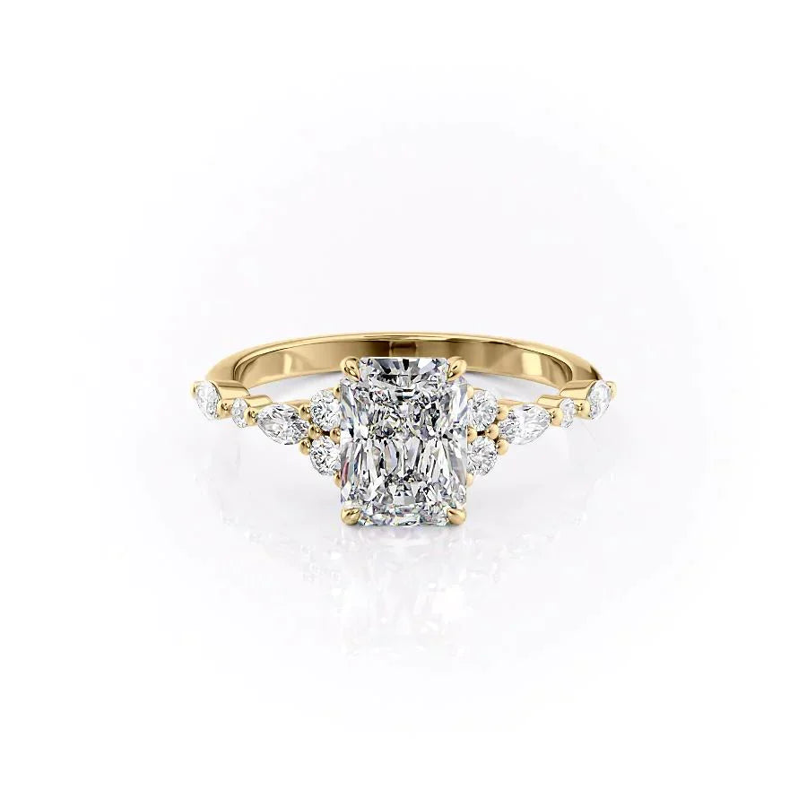 The Kristen Set With A 1 Carat Radiant Moissanite