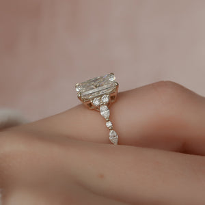 The Kristen Set With A 3 Carat Radiant Lab Diamond