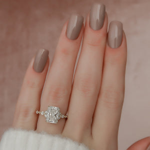 The Kristen Set With A 3 Carat Radiant Lab Diamond