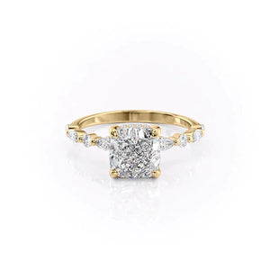 The Lindsey Set With A 2.5 Carat Cushion Lab Diamond