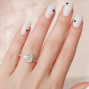 The Lindsey Set With A Cushion Moissanite