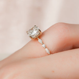 The Lindsey Set With A 2 Carat Cushion Lab Diamond