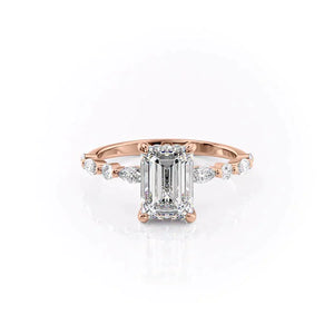The Lindsey Set With A 2.5 Carat Emerald Lab Diamond