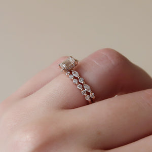 The Lindsey Set With A 1 Carat Emerald Lab Diamond