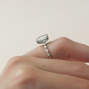 The Lindsey Set With A 3 Carat Emerald Lab Diamond