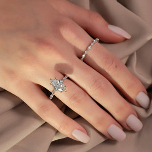 The Lindsey Set With A 2.5 Carat Marquise Lab Diamond