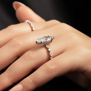 The Lindsey Set With A 2.5 Carat Marquise Lab Diamond