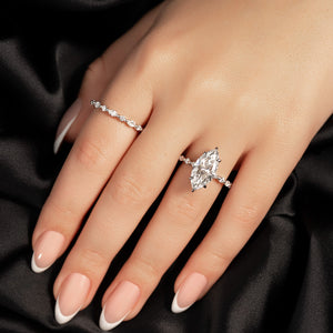 The Lindsey Set With A 2.5 Carat Marquise Lab Diamond