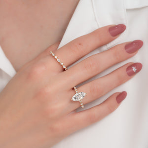 The Lindsey Set With A 2 Carat Marquise Lab Diamond