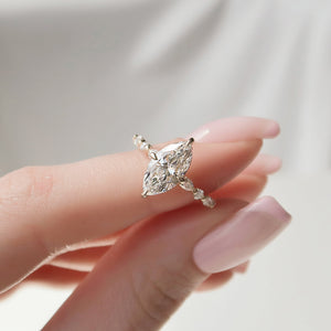 The Lindsey Set With A 2 Carat Marquise Lab Diamond