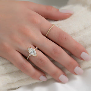 The Lindsey Set With A 2 Carat Marquise Lab Diamond