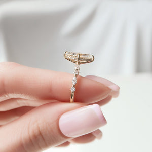 The Lindsey Set With A 2 Carat Marquise Lab Diamond