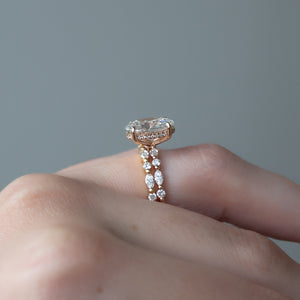 The Lindsey Set With A 1 Carat Oval Moissanite