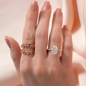 The Lindsey Set With A 1 Carat Oval Moissanite