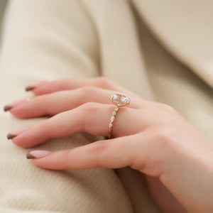 The Lindsey Set With A 1 Carat Oval Moissanite