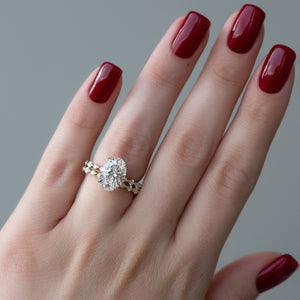 The Lindsey Set With A 1 Carat Oval Moissanite