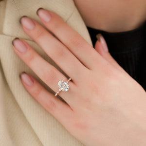 The Lindsey Set With A 1 Carat Oval Moissanite