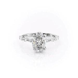 The Lindsey Set With A 2.5 Carat Oval Lab Diamond