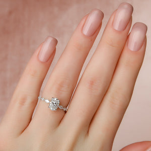 The Lindsey Set With A Oval Moissanite