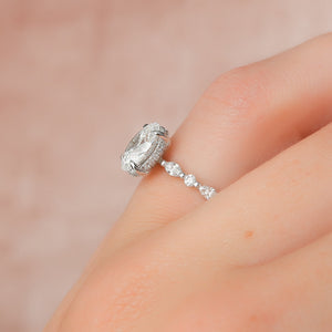 The Lindsey Set With A 2 Carat Oval Lab Diamond