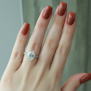 The Lindsey Set With A 2 Carat Oval Lab Diamond