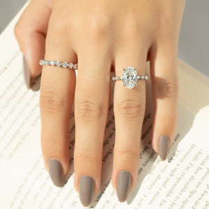 The Lindsey Set With A 2 Carat Oval Lab Diamond
