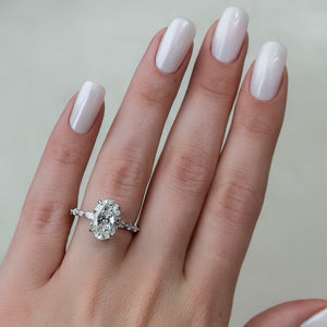 The Lindsey Set With A Oval Moissanite