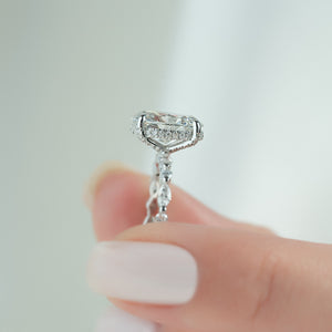 The Lindsey Set With A 2 Carat Oval Lab Diamond