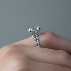 The Lindsey Set With A 2 Carat Oval Lab Diamond