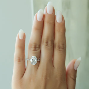 The Lindsey Set With A 2 Carat Oval Lab Diamond