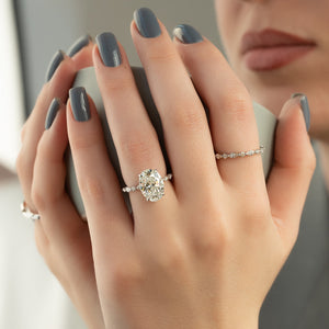 The Lindsey Set With A Oval Moissanite