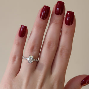 The Lindsey Set With A 2 Carat Oval Lab Diamond