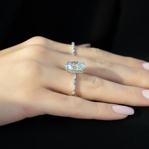 The Lindsey Set With A 2 Carat Oval Lab Diamond