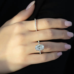 The Lindsey Set With A 2 Carat Oval Lab Diamond