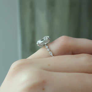 The Lindsey Set With A Oval Moissanite