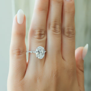 The Lindsey Set With A Oval Moissanite