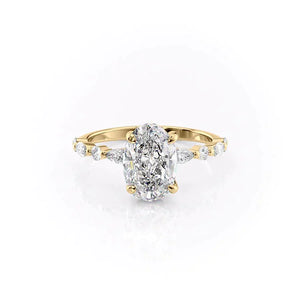 The Lindsey Set With A 4.5 Carat Oval Moissanite