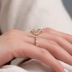 The Lindsey Set With A 2.5 Carat Oval Lab Diamond