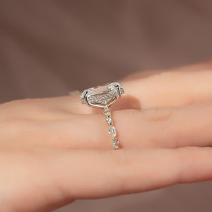 The Lindsey Set With A 2.5 Carat Oval Lab Diamond