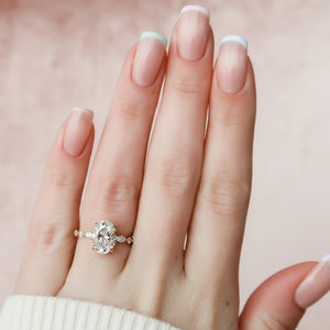 The Lindsey Set With A 2.5 Carat Oval Lab Diamond